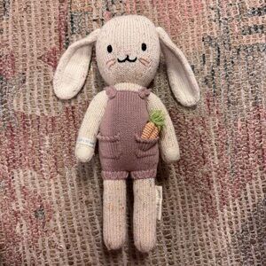 Cuddle + Kind Harper the Bunny Rabbit 12” Knit Plush Toy Doll Handmade Peru